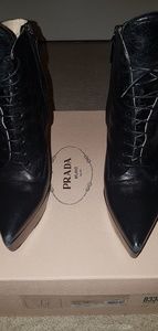 Black Prada Lace up Booties